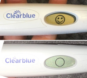 Clearblue Teststreifen - positiv - negativ