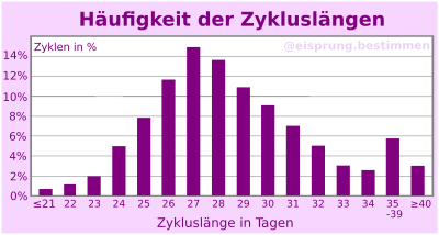 25 Tage Zyklus normal